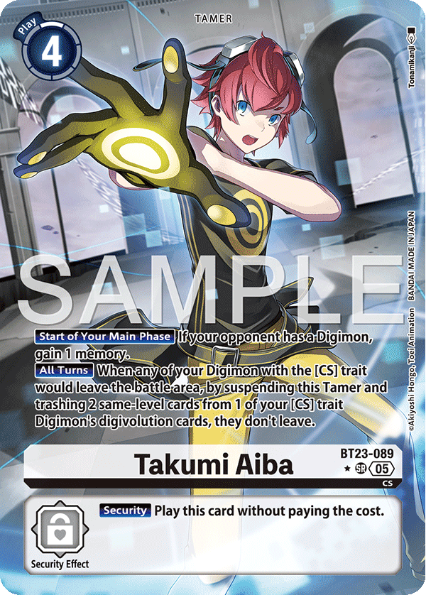BT23-089, SR, Takumi Aiba (Alternate Art)