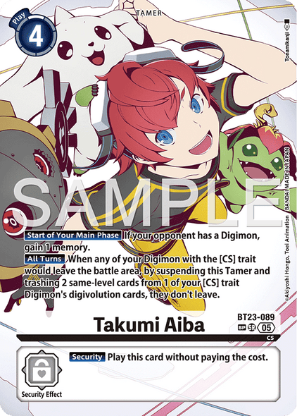 BT23-089, SR, Takumi Aiba (Special Rare)