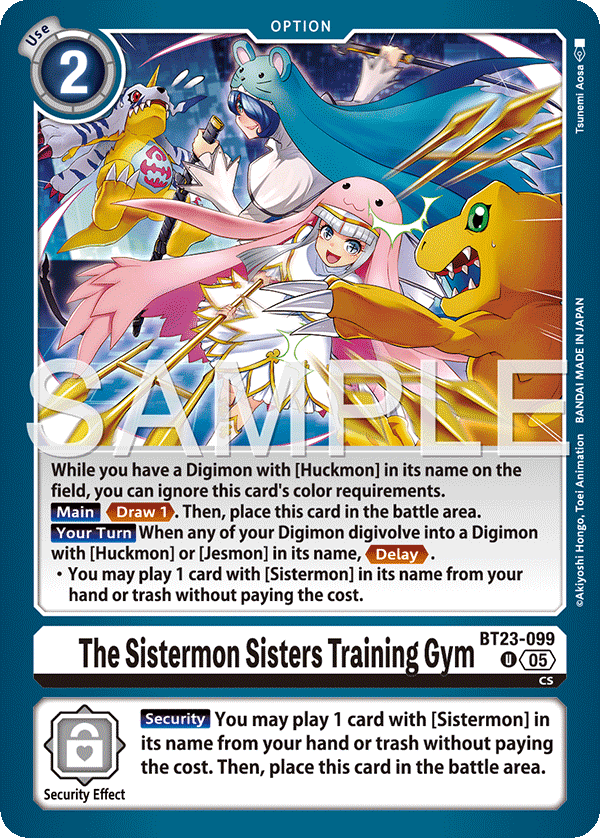 BT23-099, U, The Sistermon Sisters Training Gym