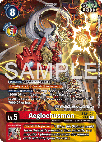 BT24-014, R, Aegiochusmon (Alternate Art)