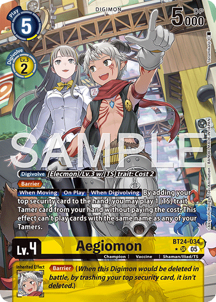BT24-034, SR, Aegiomon (Alternate Art)