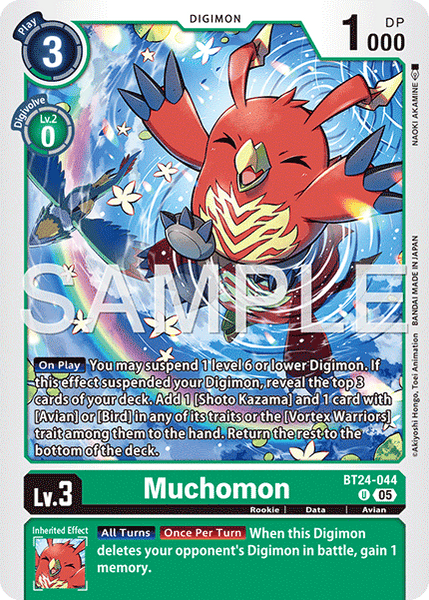 BT24-044, U, Muchomon – Kai of Cards