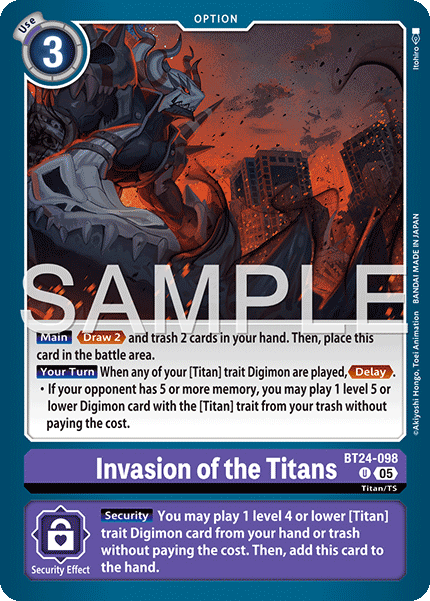 BT24-098, U, Invasion of the Titans