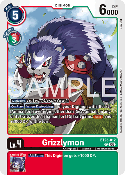 BT25-012, C, Grizzlymon