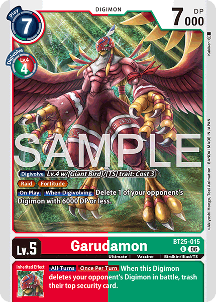 BT25-015, UC, Garudamon