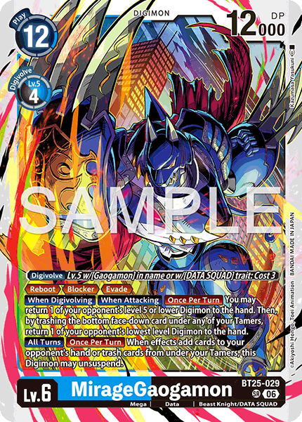 BT25-029, SR, MirageGaogamon