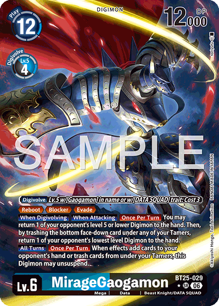 BT25-029, SR, MirageGaogamon (Alternate Art)