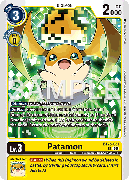 BT25-031, UC, Patamon