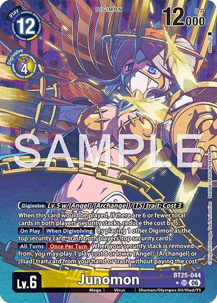 BT25-044, SR, Junomon (Alternate Art)