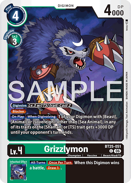 BT25-051, C, Grizzlymon