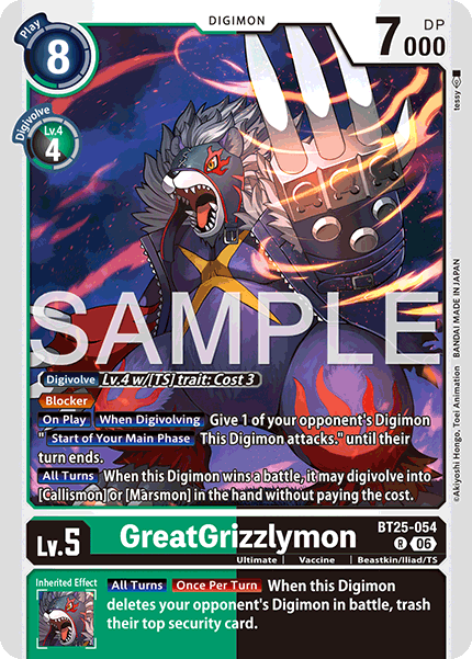 BT25-054, R, GreatGrizzlymon