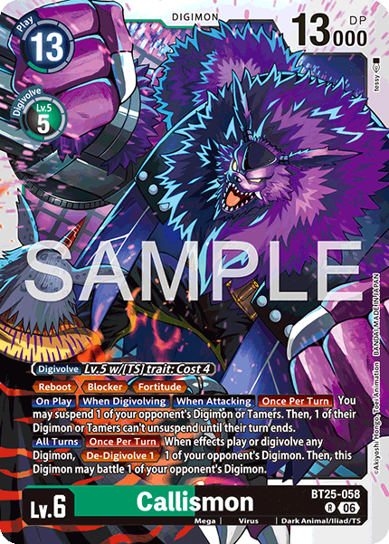 BT25-058, R, Callismon