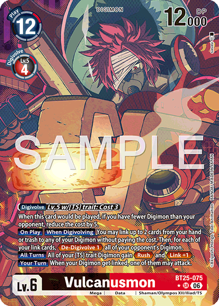 BT25-075, SR, Vulcanusmon (Alternate Art)