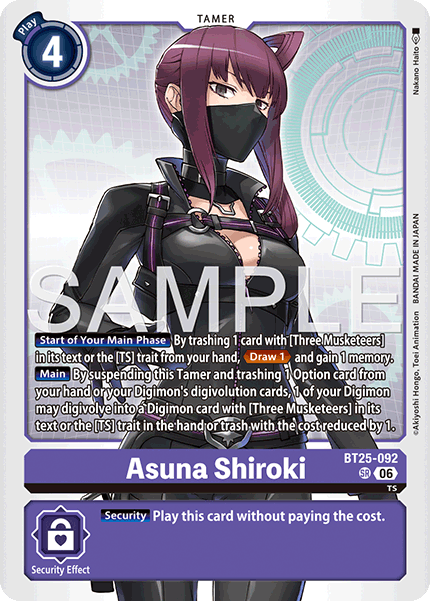 BT25-092, SR, Asuna Shiroki