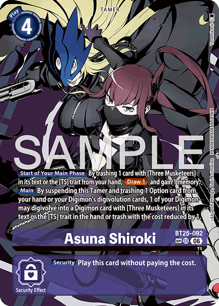 BT25-092, SR, Asuna Shiroki (Special Rare)