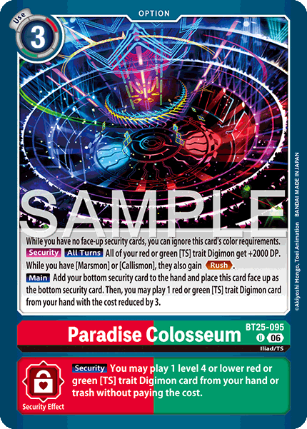 BT25-095, UC, Paradise Colosseum