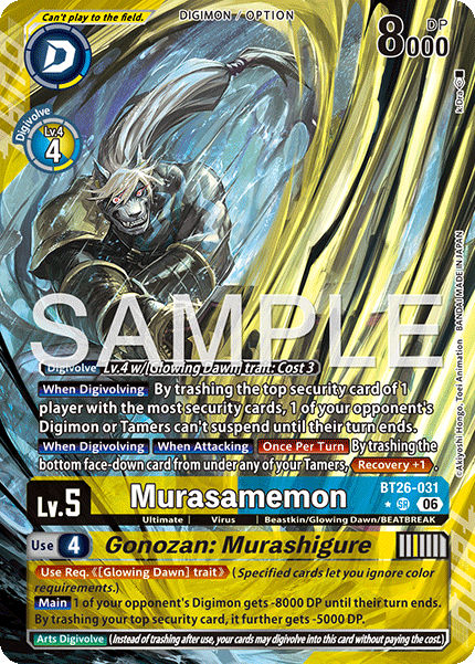 BT26-031, SR, Murasamemon (Alternate Art)