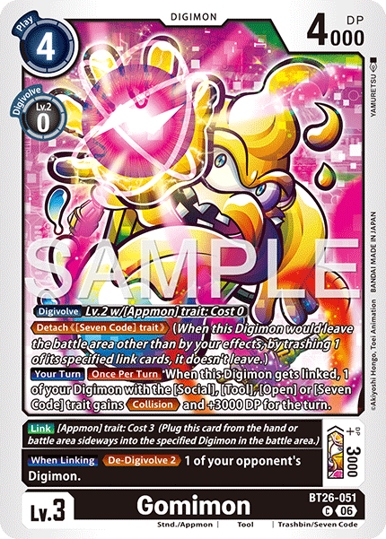 BT26-051, C, Gomimon