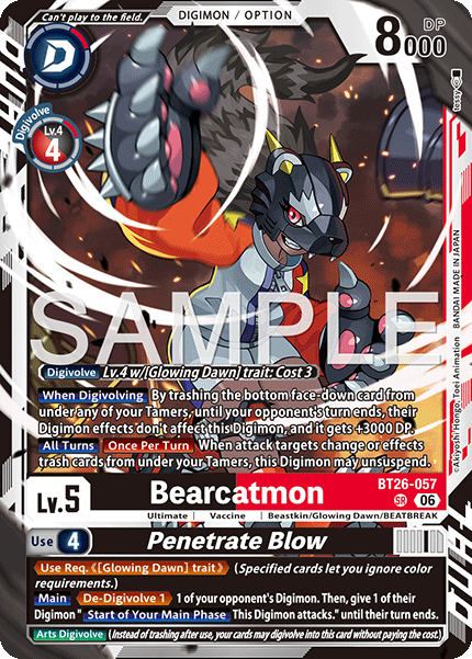 BT26-057, SR, Bearcatmon