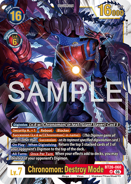 BT26-060, UR, Chronomon: Destroy Mode