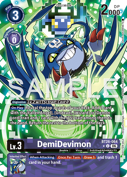 BT26-064, UC, DemiDevimon (Box Topper)