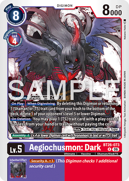 BT26-073, R, Aegiochusmon: Dark