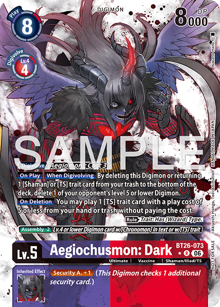 BT26-073, R, Aegiochusmon: Dark (Box Topper)