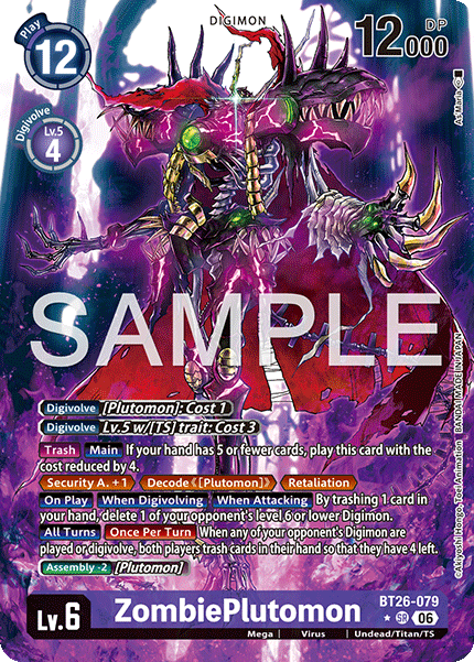 BT26-079, SR, ZombiePlutomon (Alternate Art)