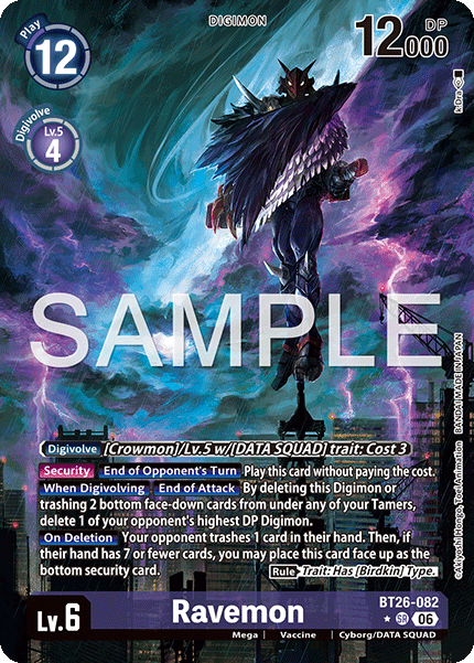 BT26-082, SR, Ravemon (Alternate Art)
