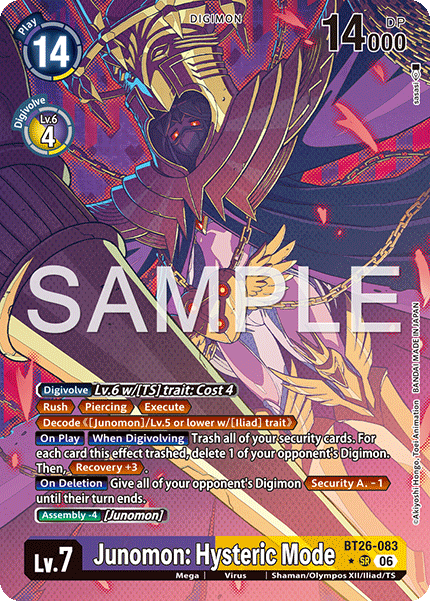 BT26-083, SR, Junomon: Hysteric Mode (Alternate Art)