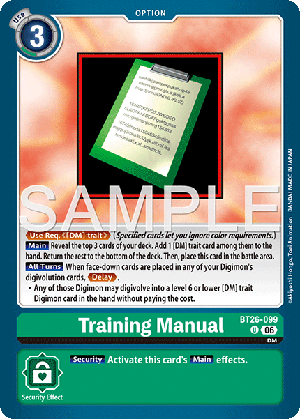 BT26-099, UC, Training Manual