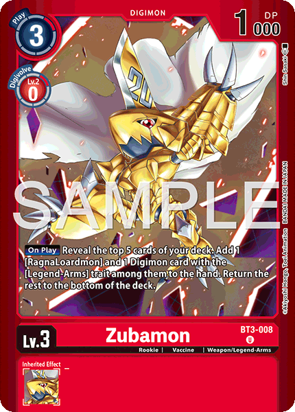 BT03-008, U, Zubamon (LM06 Version)
