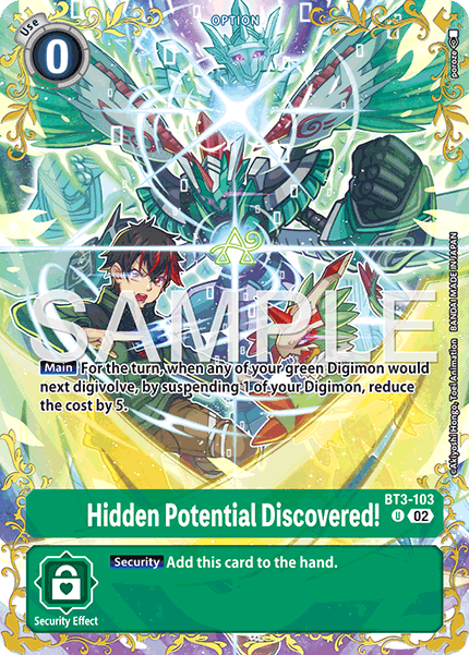 BT03-103, U, Hidden Potential Discovered! (BT25 Reprint)