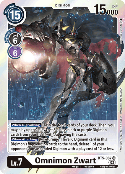 BT05-087 SR, Omnimon Zwart (Resurgence Booster Reprint)