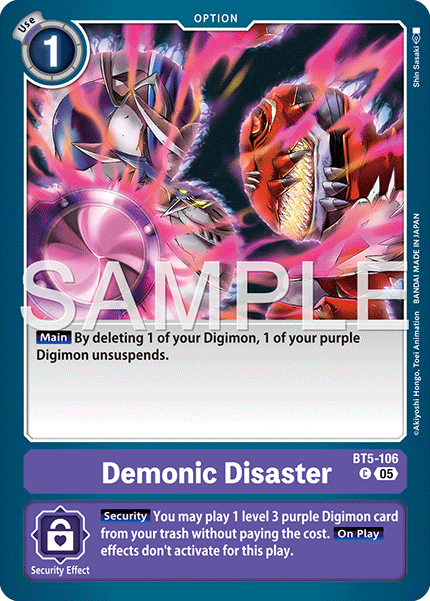 BT05-106, C, Demonic Disaster (AD1 Reprint)