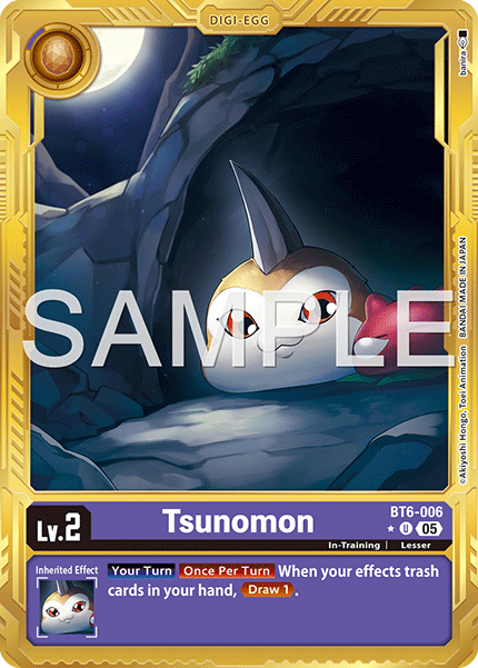 BT06-006, U, Tsunomon (AD1 Gold Reprint)