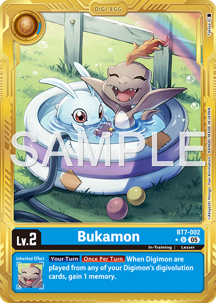 BT07-002, U, Bukamon (AD1 Gold Reprint)