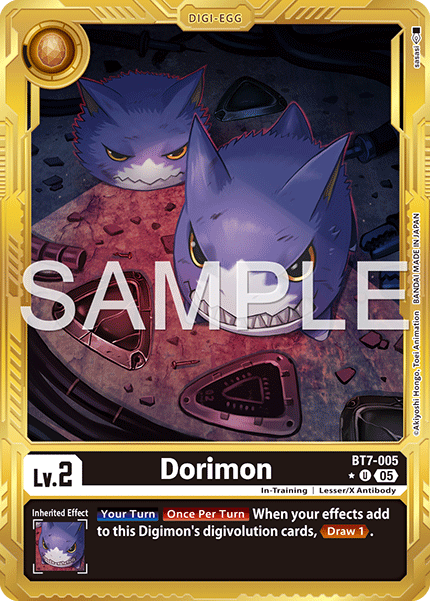 BT07-005 U, Dorimon (AD1 Gold Reprint)