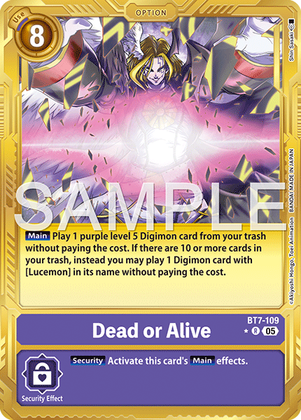 BT07-109, R, Dead or Alive (AD1 Gold Reprint)