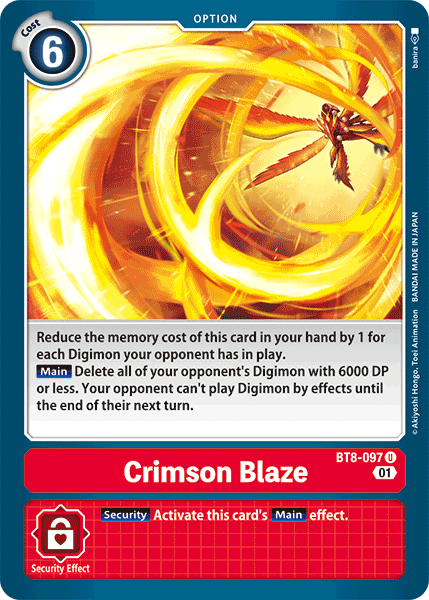 BT08-097 U, Crimson Blaze (Revision Pack Reprint)