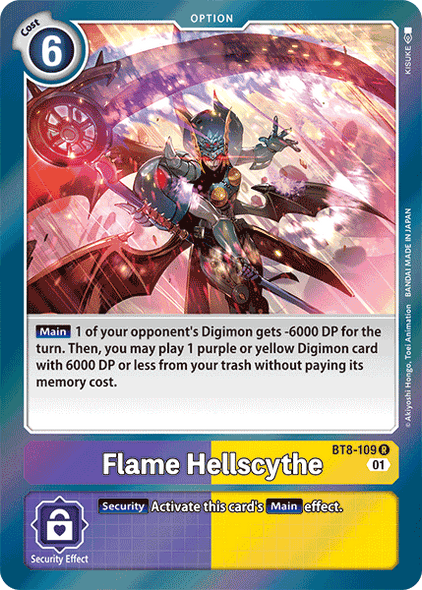 BT08-109 R, Flame Hellscythe (Revision Pack Reprint)