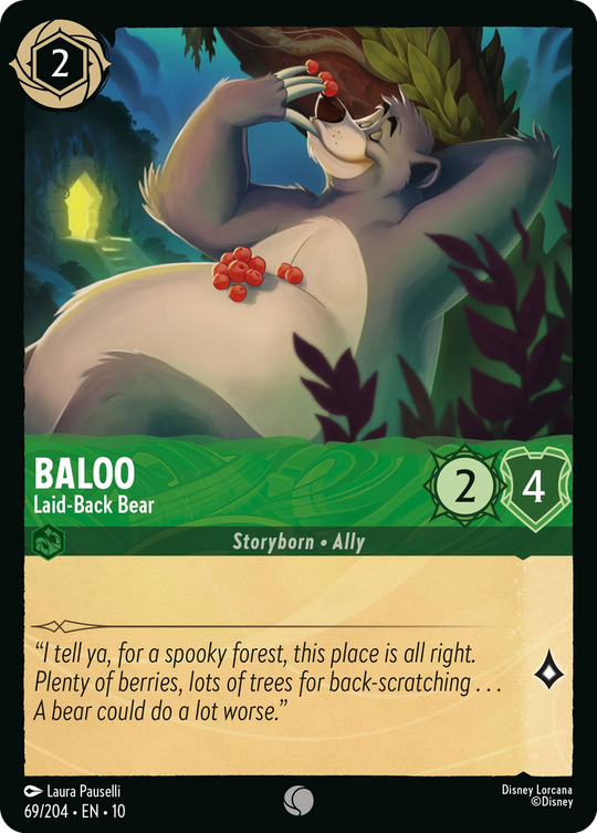 10WHI-069, C, Baloo - Laid‐Back Bear (Foil)