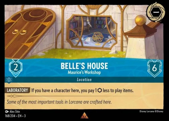3INK-168, R, Belle's House - Maurice's Workshop (Foil)