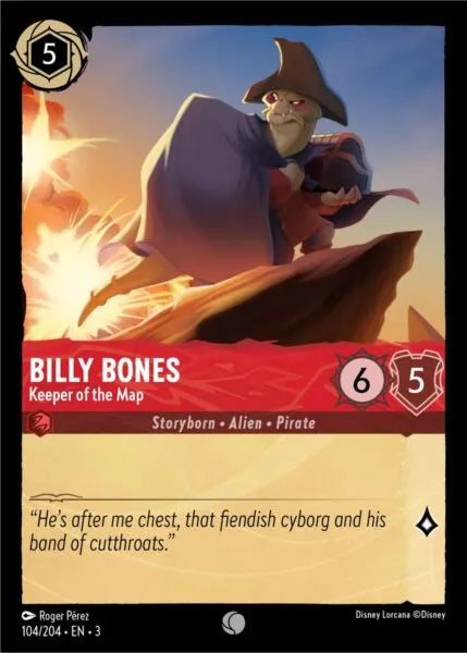 3INK-104, C, Billy Bones - Keeper of the Map (Foil)