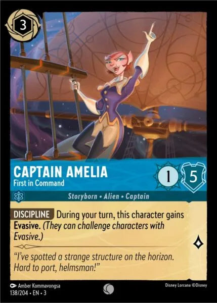 3INK-138, C, Captain Amelia - First in Command (Foil)