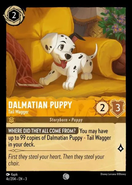 3INK-004c, C, Dalmatian Puppy - Tail Wagger