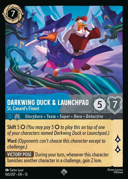 13ATK-165, SR, Darkwing Duck & Launchpad - St. Canard's Finest