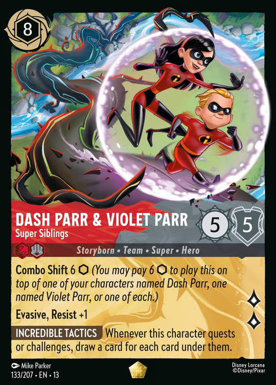 13ATK-133, L, Dash Parr & Violet Parr - Super Siblings (Foil)