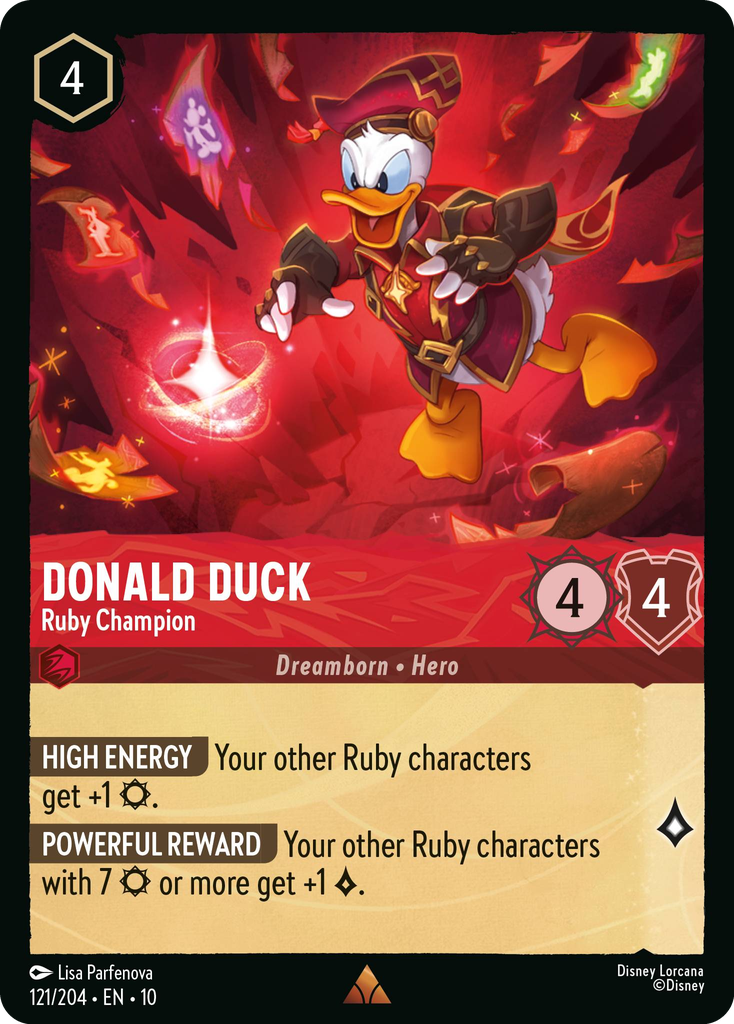 10WHI-121, R, Donald Duck - Ruby Champion