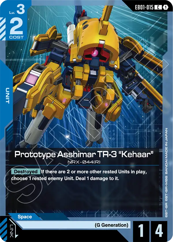 EB01-015, C, Prototype Asshimar TR-3 "Kehaar"